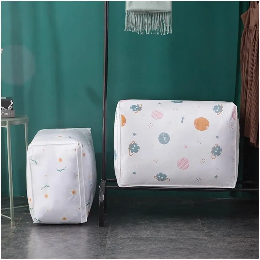 1-2Pcs Packing Bag Pouch Storage Organizer Waterproof Large Capacity Organizers For Room Moisture-proof Tote Home Organization(Chrysanthemum,L 1PCS)