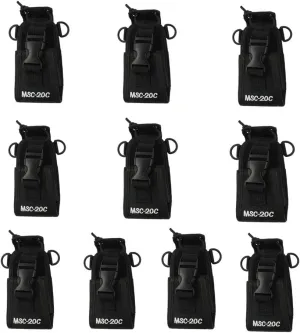 10-Pack 3in1 Multi-Function Universal Pouch Bag Holster Case Msc-20C Compatible with Motorola Kenwood Midland Icom Yaesu GPS Pmr446