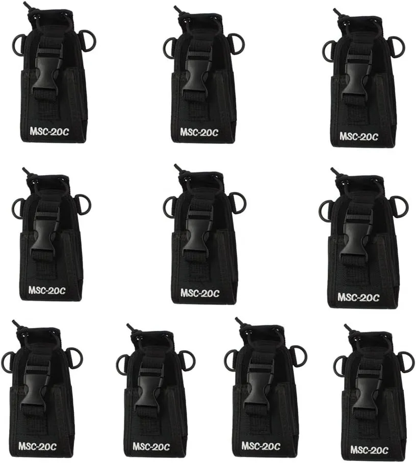 10-Pack 3in1 Multi-Function Universal Pouch Bag Holster Case Msc-20C Compatible with Motorola Kenwood Midland Icom Yaesu GPS Pmr446
