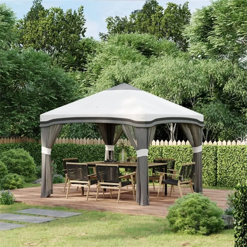10' X 10' Pops Up Canopy with Netting, Foldable Tents for Parties, for Wedding Festival Activities,GrayHighlights