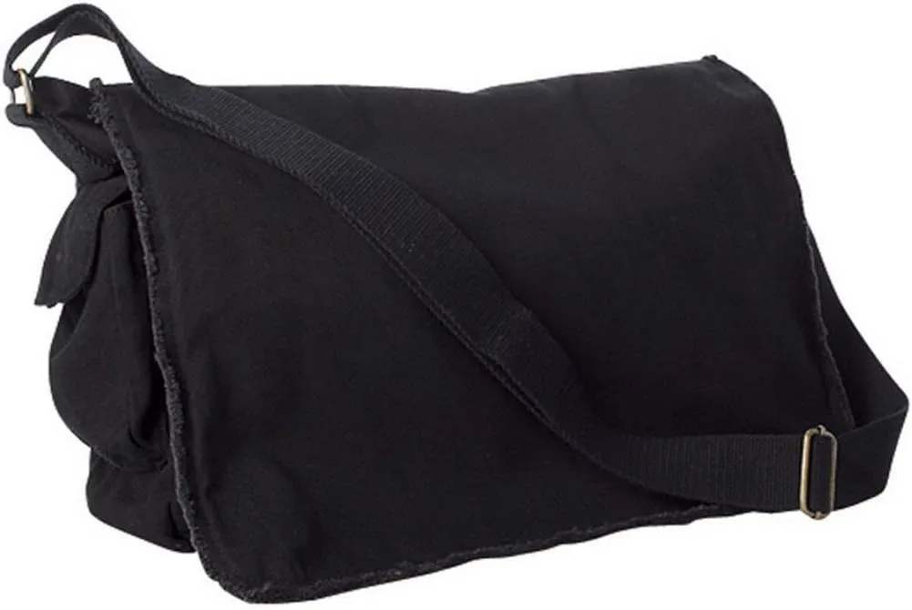 1908 Raw Edge Messenger Bag Black One Size