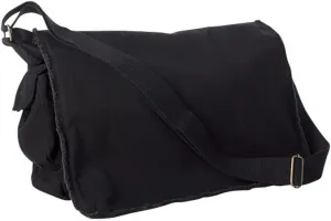 1908 Raw Edge Messenger Bag Black One Size