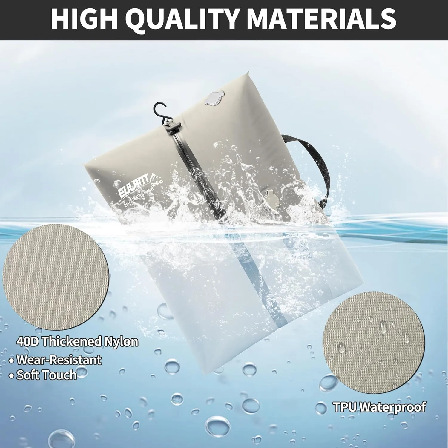 2 Pack Reusable Vacuum Bags for Travel,Waterproof Professional IP67 Zipper Reusable Vacuum Compression Bags,Space Saver Bags for Suitcases Backpack(No Pump)