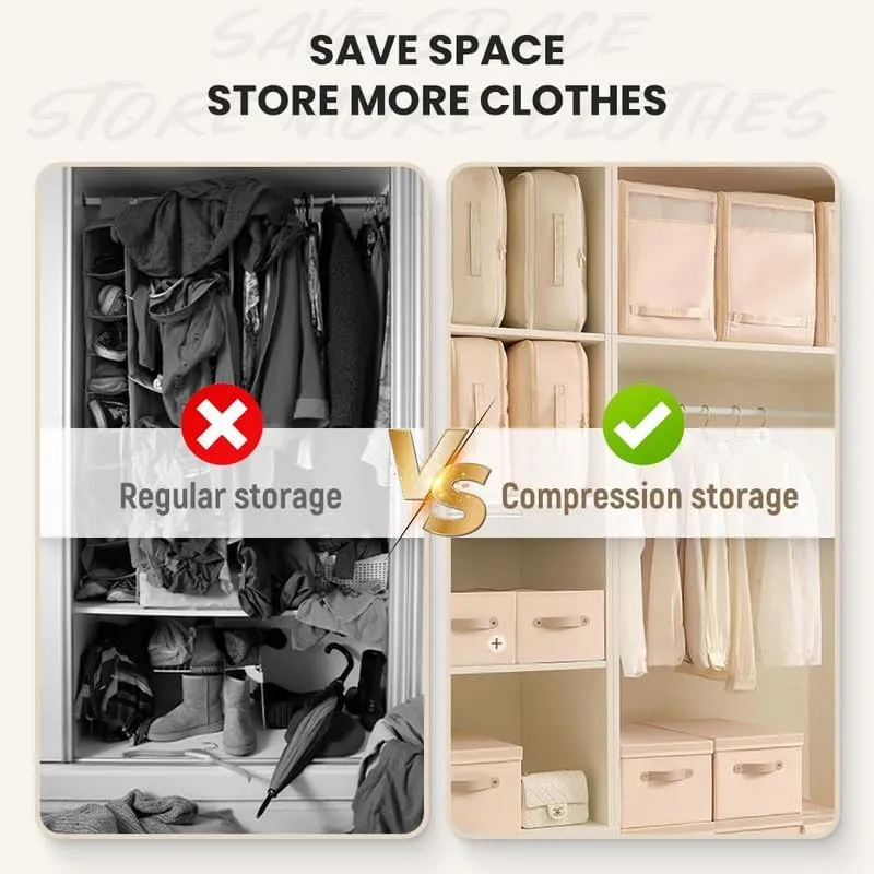 2024 New Space Saving Self Compression Organizer,Compression Duvet Storage Bag Large Capacity,Self Compression Moving Organizer Bags Heavy Duty Moving Bags for Comforters, Blue
