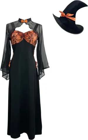 2024 Women's Halloween Dress 1950s Vintage Plus Size Evening Prom Dresses Lace Maxi Dress with Cover Ups