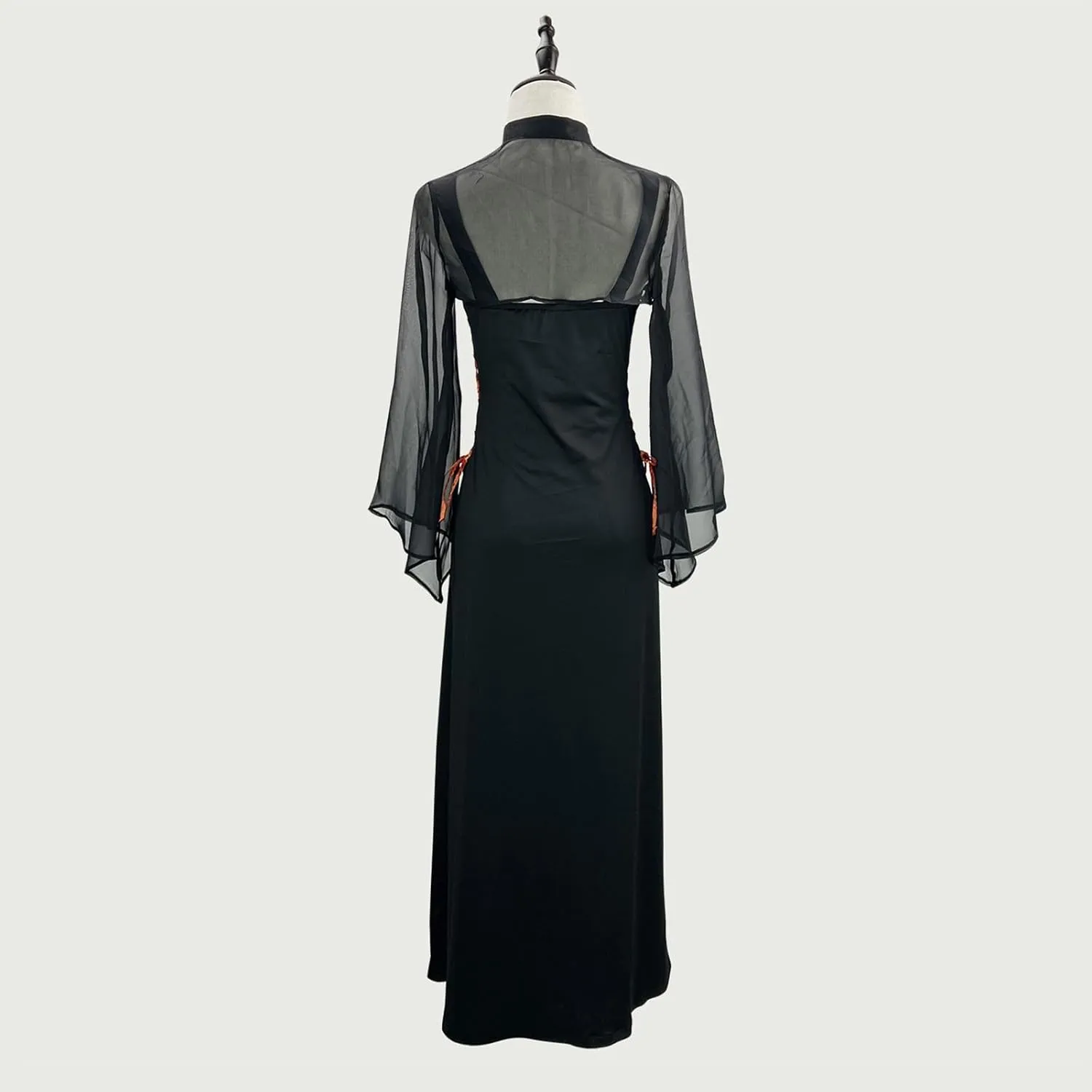 2024 Women's Halloween Dress 1950s Vintage Plus Size Evening Prom Dresses Lace Maxi Dress with Cover Ups