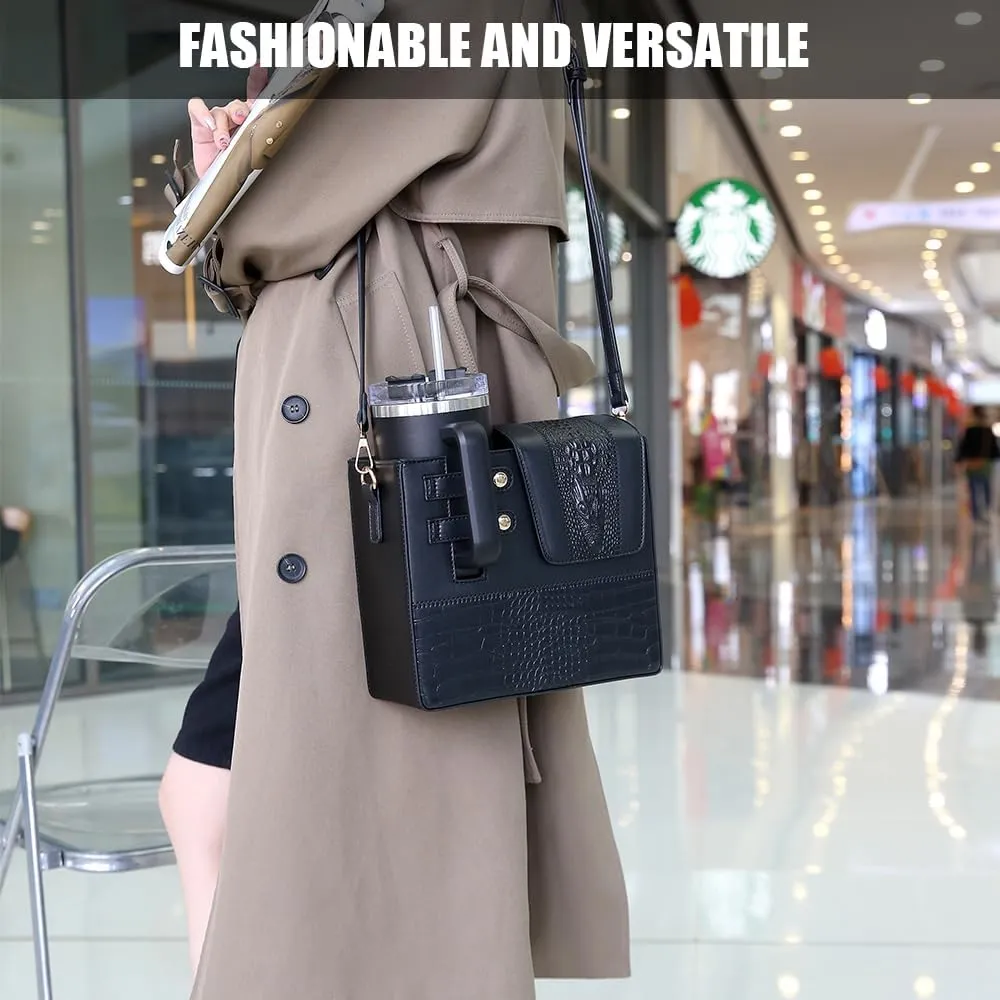 2025 New Stanley Purse Cup Holder Bag Crossbody Water Cup Storage Bag Portable Cups Purses Stanley Cup Purse Holder 40 Oz
