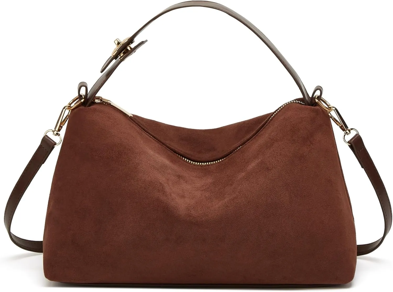 2025 Trendy Faux Suede Pillow Bag Retro Shoulder Bag Fall Winter Versatile Commuter Crossbody Tote Matte Underarm Bag