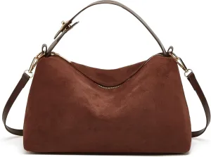 2025 Trendy Faux Suede Pillow Bag Retro Shoulder Bag Fall Winter Versatile Commuter Crossbody Tote Matte Underarm Bag