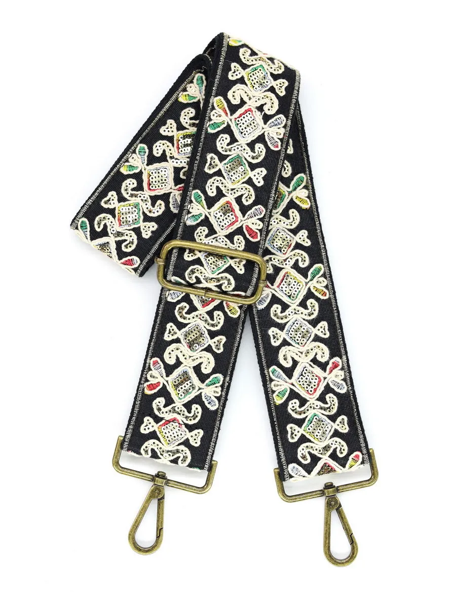 2.0"Multicolor Embroidered Bag Strap