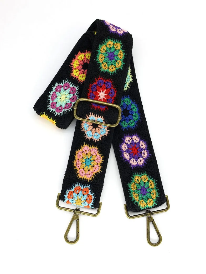 2.0"Multicolor Embroidered Bag Strap