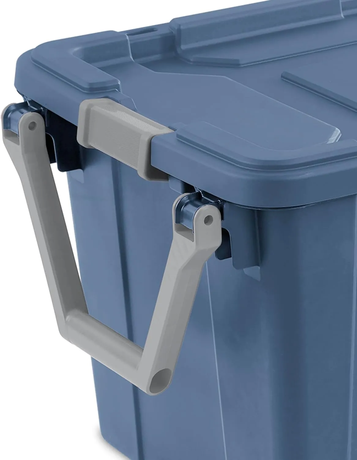 2PCS 40 Gallon Industrial Tote Plastic Storage Bins Wheeled Large Storage Box Set Green, Black, Blue, Grey (Blue)