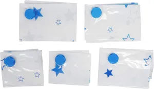 5 Piece Set Portable Vacuum Storage Bag for Quilts, Clothes, Blankets, and Bedding Supplies with PAPE Material and German Bonding Technology, Easy to Carry for (Storage compression bag)