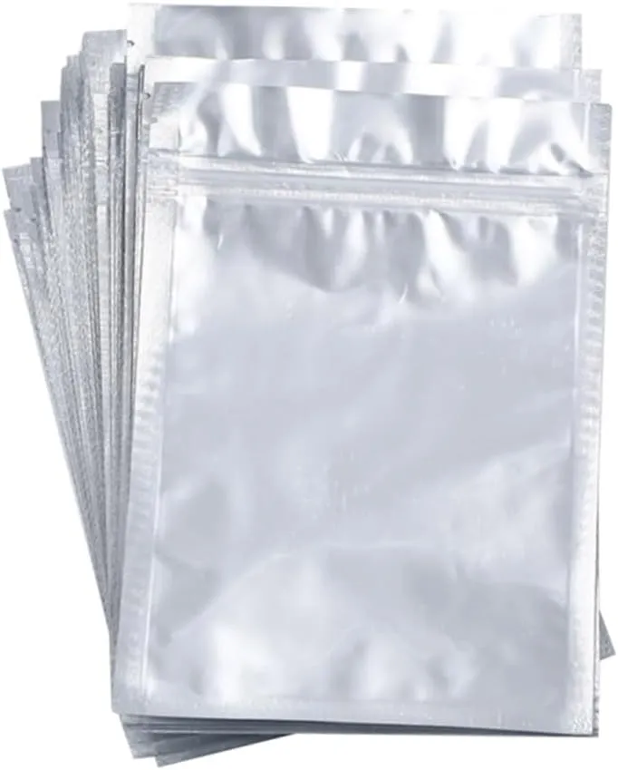 50pcs Translucent Food Zipper Bags Large Reusable Bags for Vacuum Sealer Fresh Keeping Exhaust Seal Set for Camping Picnic Restaurant