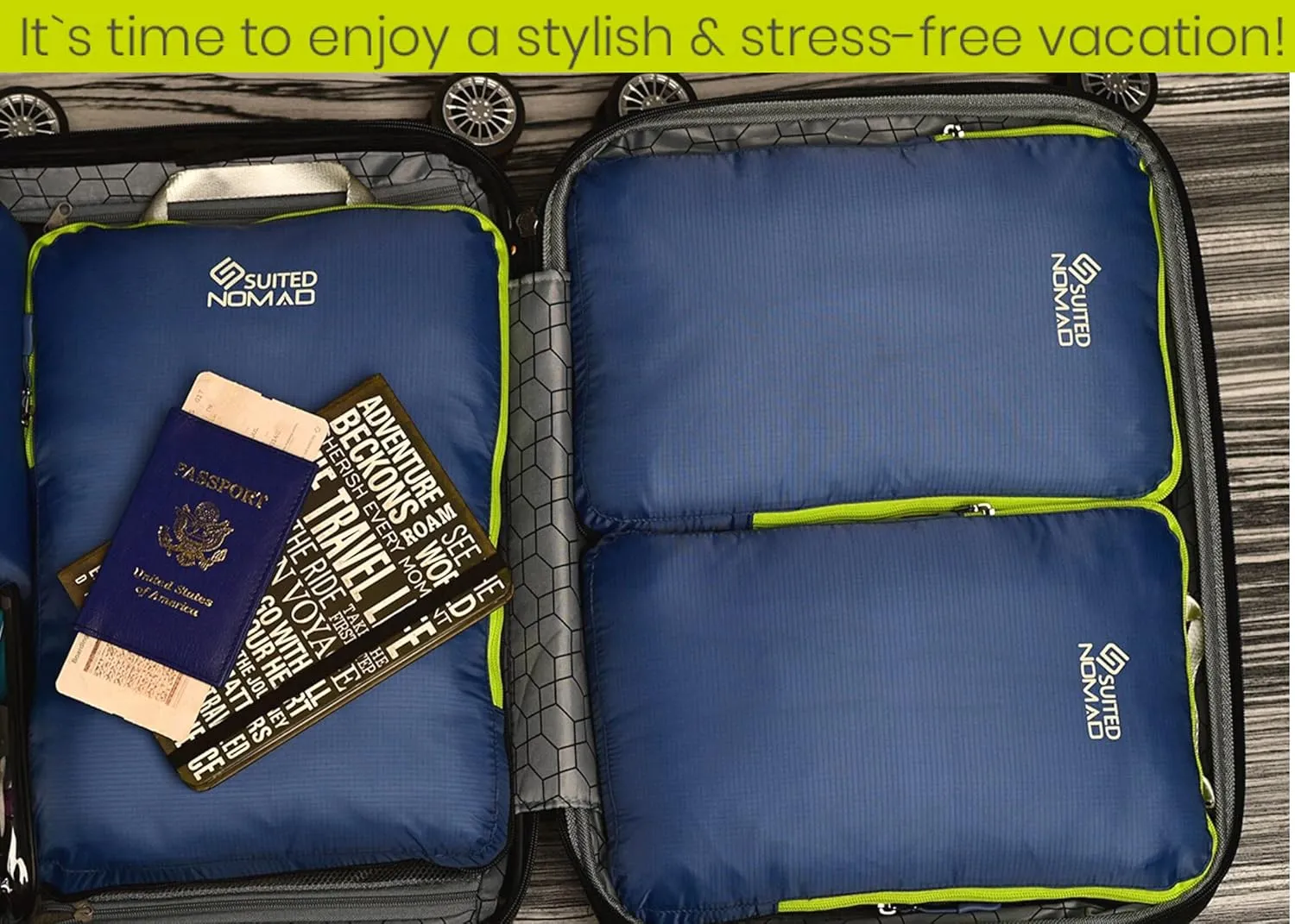 6 Set/3 Set Ultralight Compression Packing Cubes, Suitcase and Backpack Travel Organizer Bags