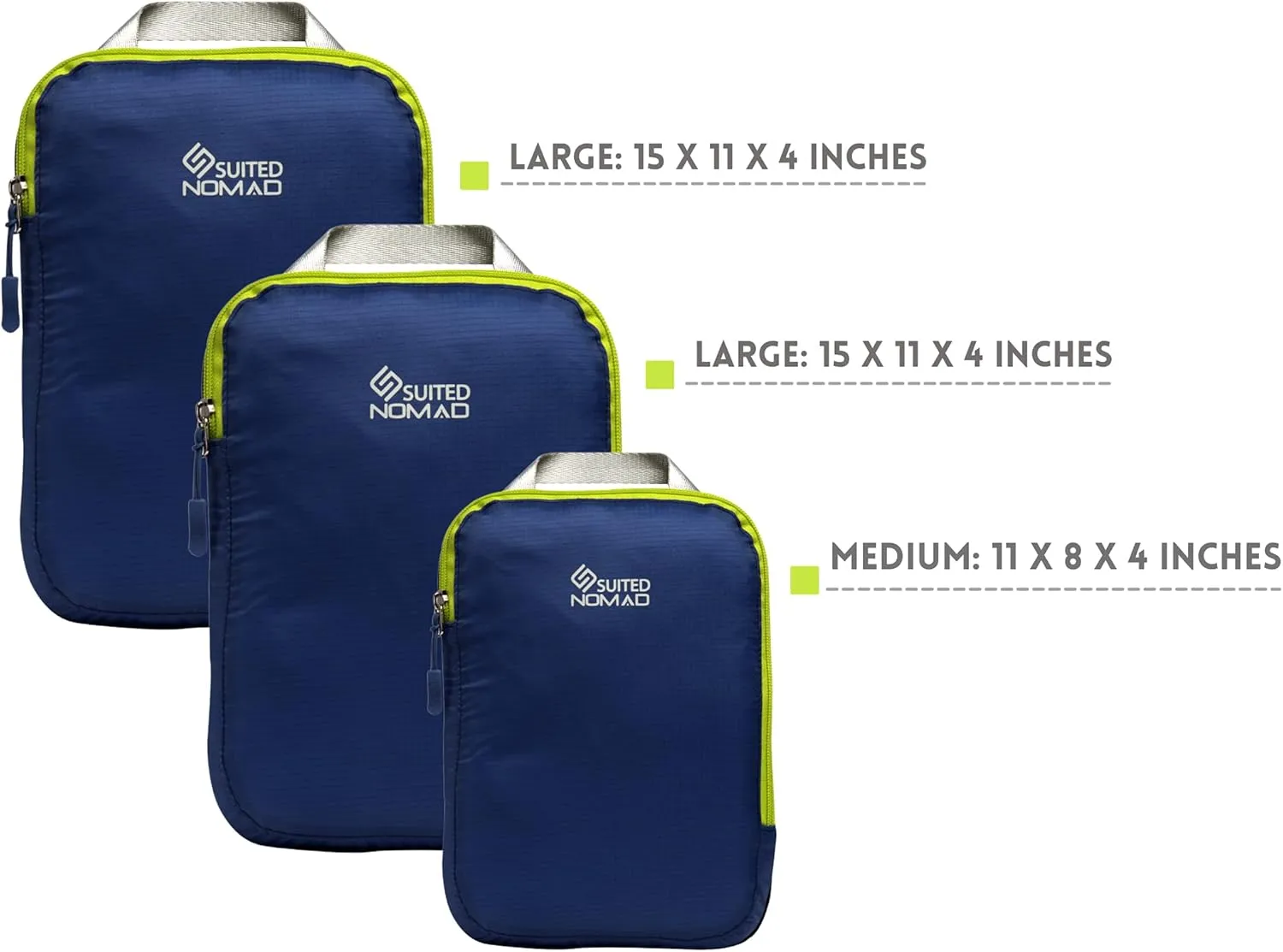 6 Set/3 Set Ultralight Compression Packing Cubes, Suitcase and Backpack Travel Organizer Bags