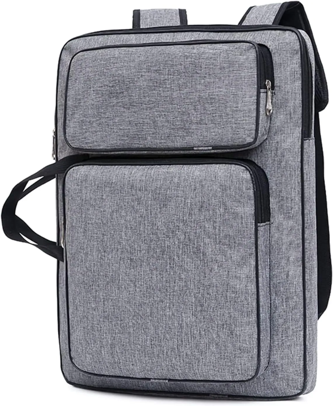 8K Artist Portfolio Carry Backpack Case Versatile Art Bags Waterproof Adjustable Drawing Board Backpack Art Storage Bags for Artworks Painting Drawing Sketching 19.7” x 14.6” x 2.4” (Gray)
