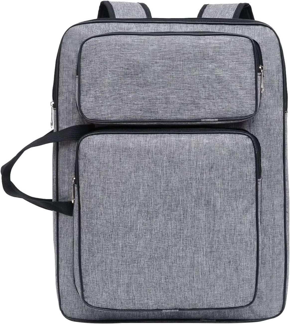 8K Artist Portfolio Carry Backpack Case Versatile Art Bags Waterproof Adjustable Drawing Board Backpack Art Storage Bags for Artworks Painting Drawing Sketching 19.7” x 14.6” x 2.4” (Gray)