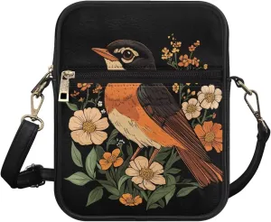 9.5 inch Small Crossbody Shoulder Leather Travel Work Vintage Shoulder Messenger Bag for Women Men Gift for Him Her