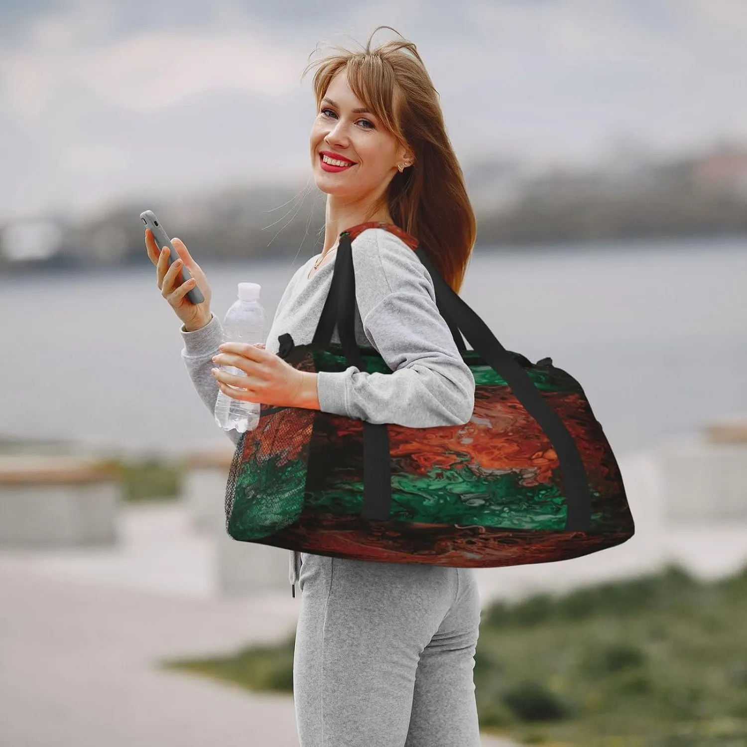 Abstract Art Travel Duffel Bag Large Foldable Waterproof Overnight Bag For Beach Swim Bags Pool Sports Gym