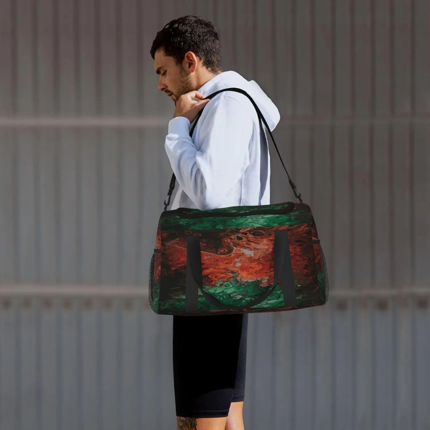 Abstract Art Travel Duffel Bag Large Foldable Waterproof Overnight Bag For Beach Swim Bags Pool Sports Gym