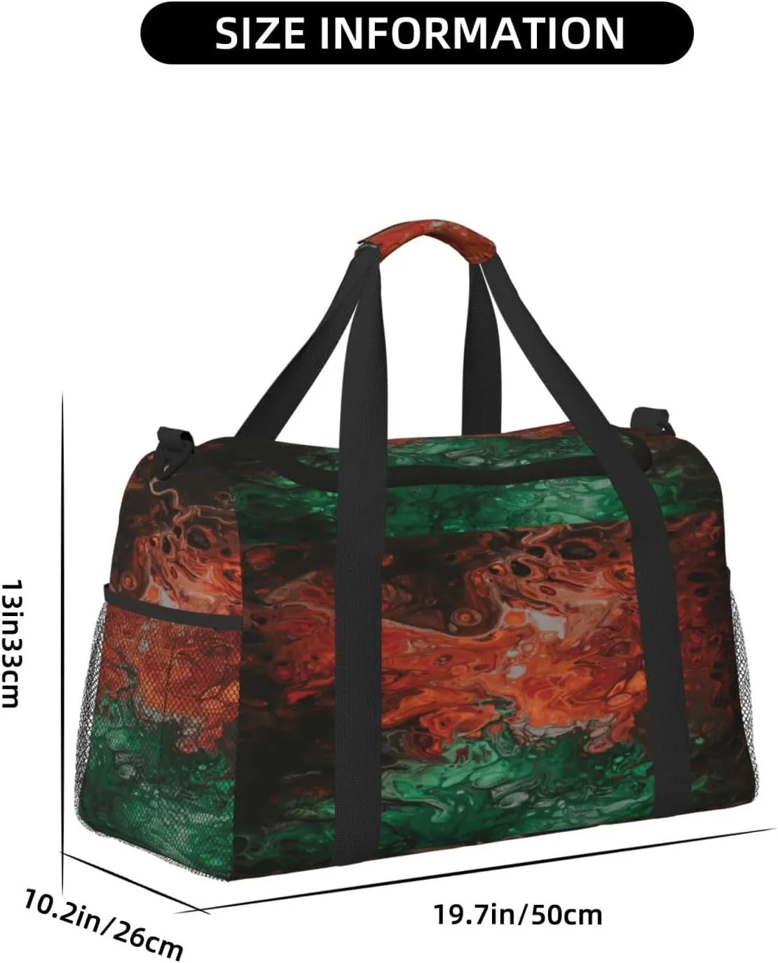 Abstract Art Travel Duffel Bag Large Foldable Waterproof Overnight Bag For Beach Swim Bags Pool Sports Gym