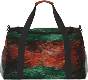 Abstract Art Travel Duffel Bag Large Foldable Waterproof Overnight Bag For Beach Swim Bags Pool Sports Gym