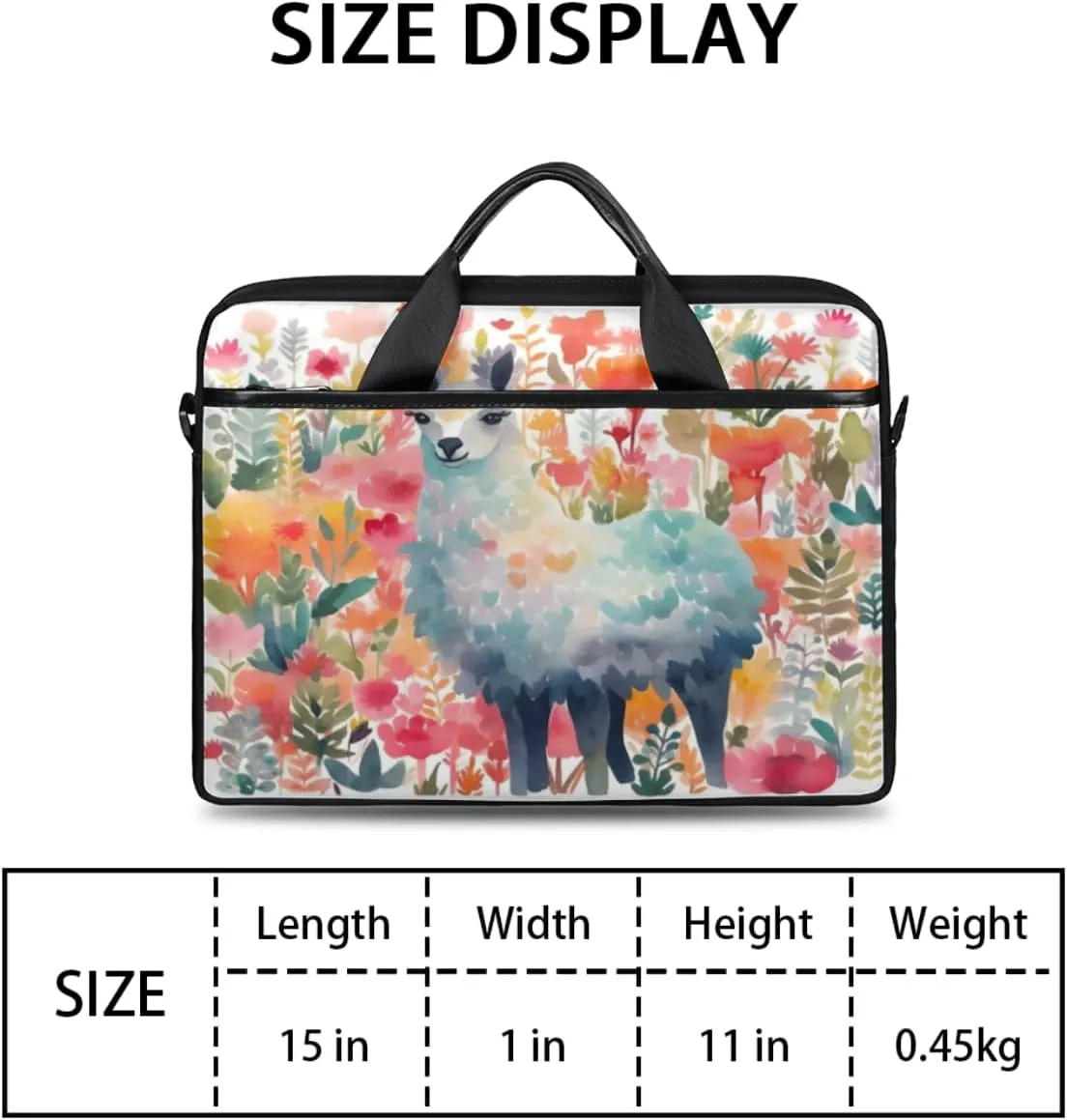 Abstracted Art Design Laptop Shoulder Bag for Tablet Computer Notebook Sleeve Messenger Carrying Case Briefcase Tote