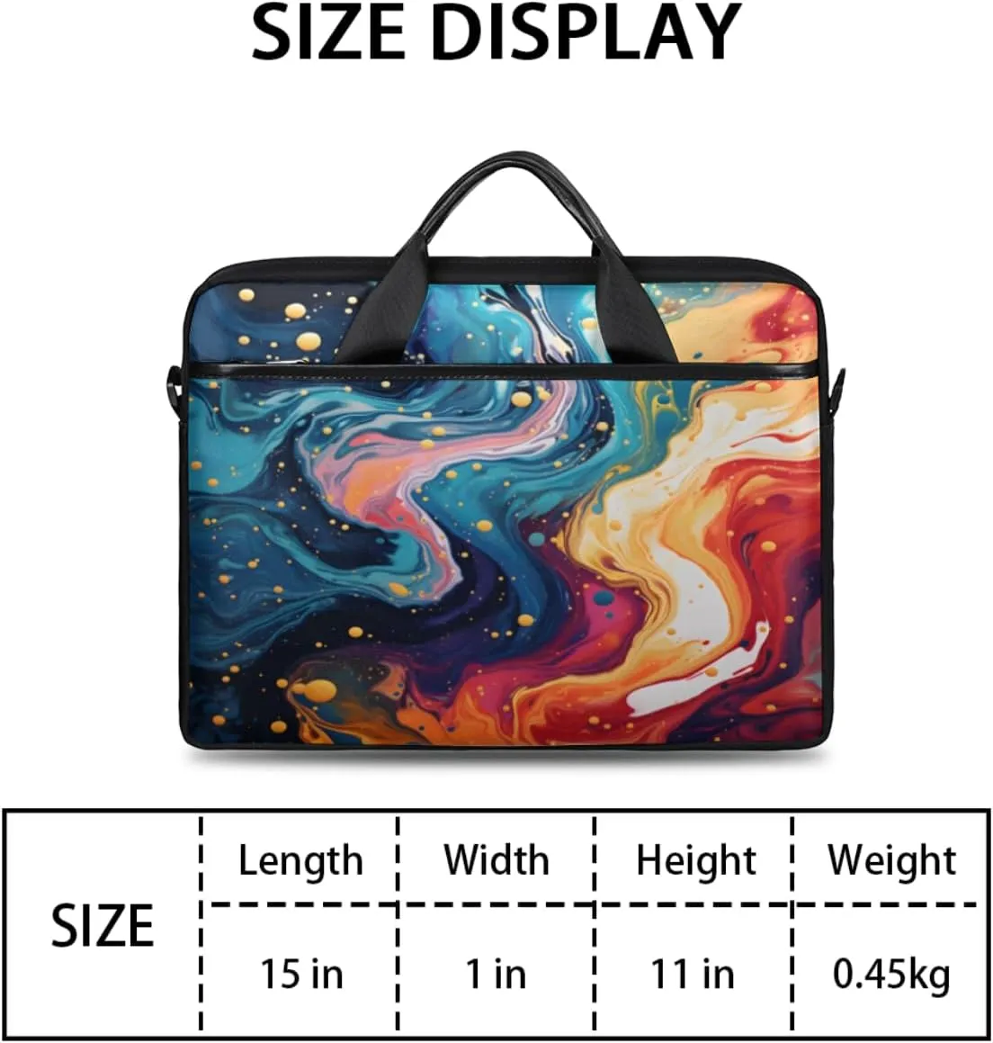 Abstracted Art Design Laptop Shoulder Bag for Tablet Computer Notebook Sleeve Messenger Carrying Case Briefcase Tote