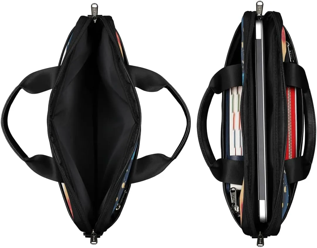 Abstracted Art Design Laptop Shoulder Bag for Tablet Computer Notebook Sleeve Messenger Carrying Case Briefcase Tote