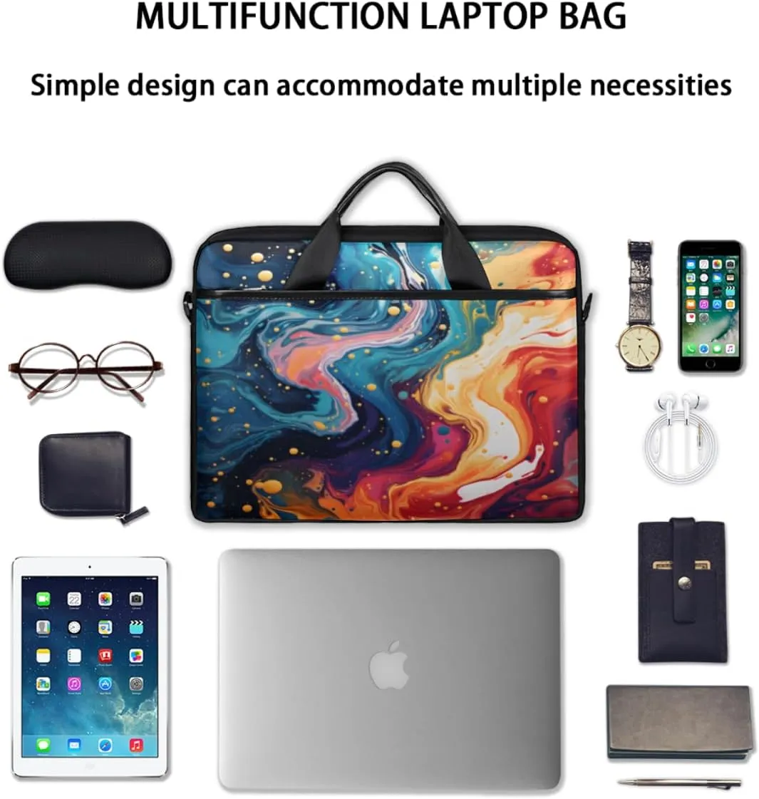 Abstracted Art Design Laptop Shoulder Bag for Tablet Computer Notebook Sleeve Messenger Carrying Case Briefcase Tote