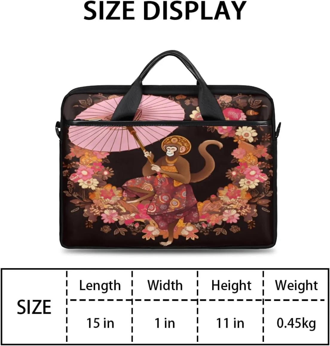Abstracted Art Design Laptop Shoulder Bag for Tablet Computer Notebook Sleeve Messenger Carrying Case Briefcase Tote