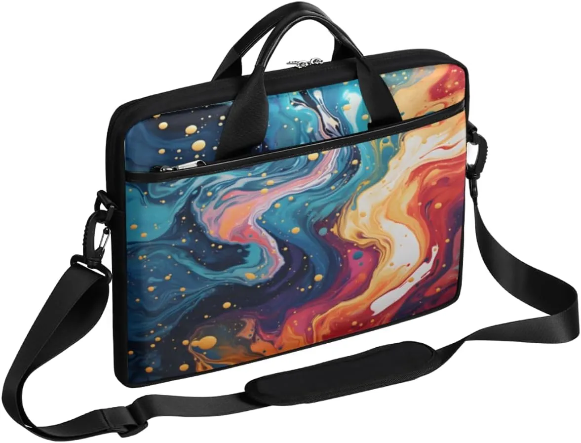 Abstracted Art Design Laptop Shoulder Bag for Tablet Computer Notebook Sleeve Messenger Carrying Case Briefcase Tote
