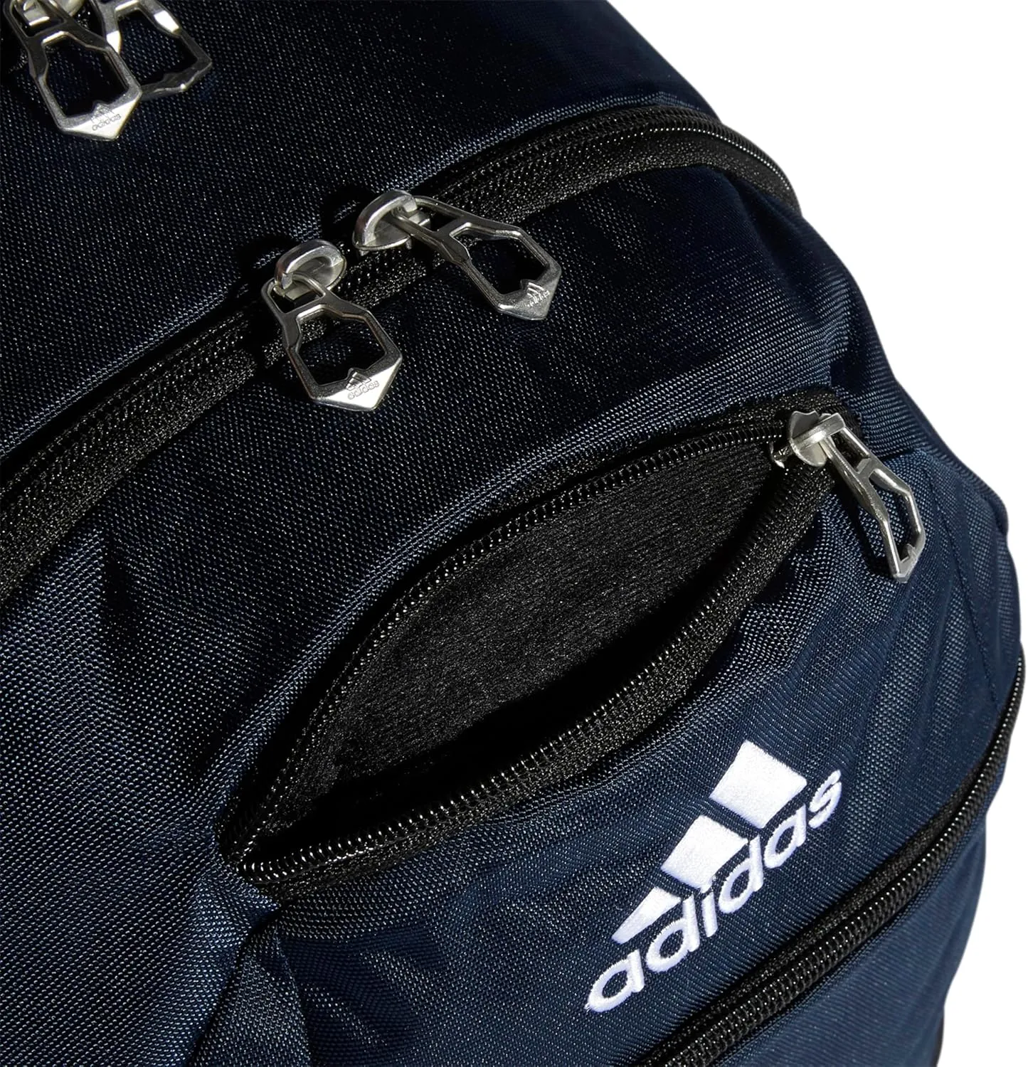 adidas Striker Sports Backpack Durable Athletic Gym Laptop Bag, Team Navy Blue/Black/White, One Size