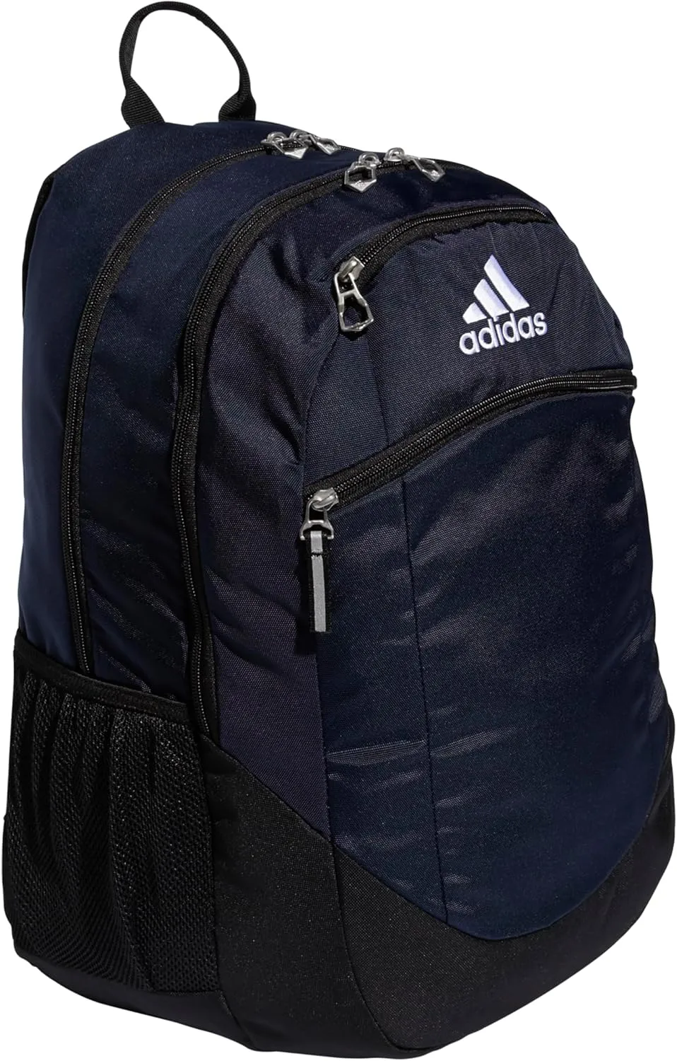 adidas Striker Sports Backpack Durable Athletic Gym Laptop Bag, Team Navy Blue/Black/White, One Size