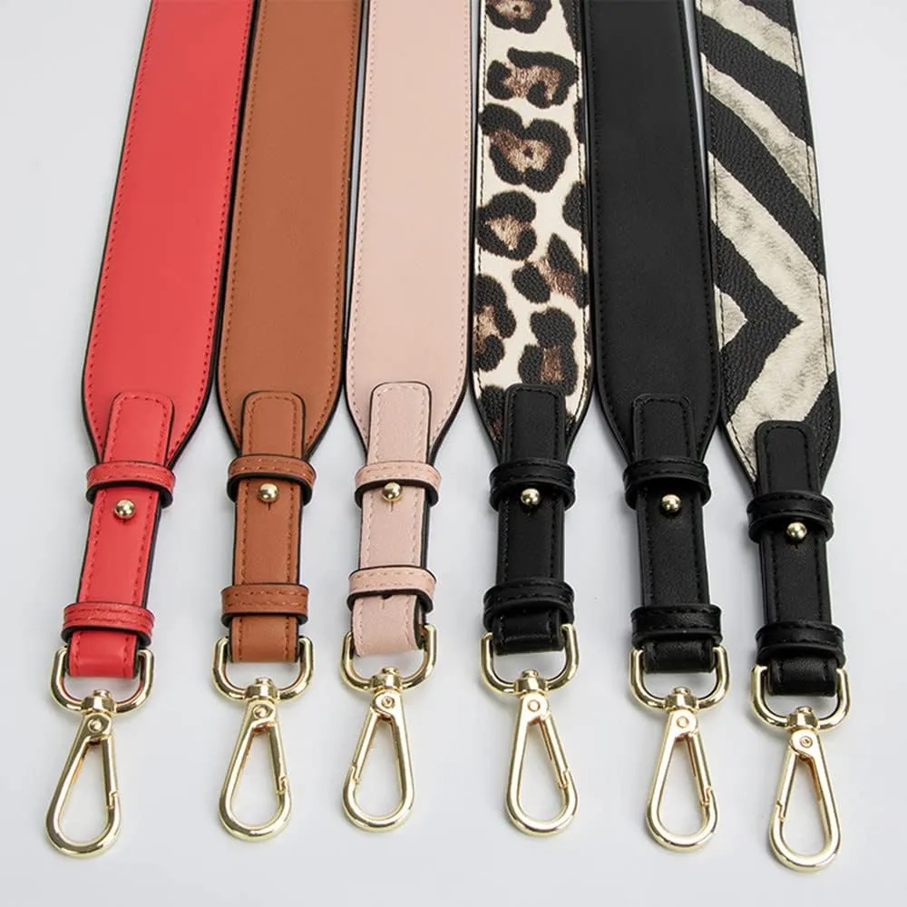 Adjustable Crossbody Bag Straps - Gold Clasps, Navy Blue