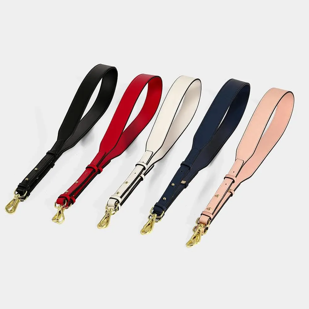 Adjustable Crossbody Bag Straps - Gold Clasps, Navy Blue