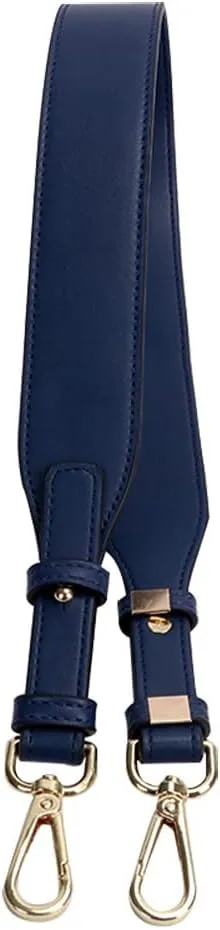 Adjustable Crossbody Bag Straps - Gold Clasps, Navy Blue