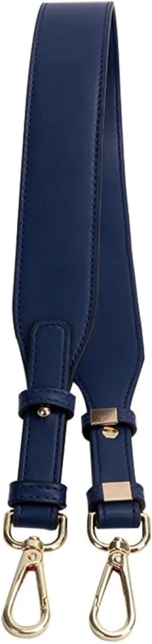 Adjustable Crossbody Bag Straps - Gold Clasps, Navy Blue