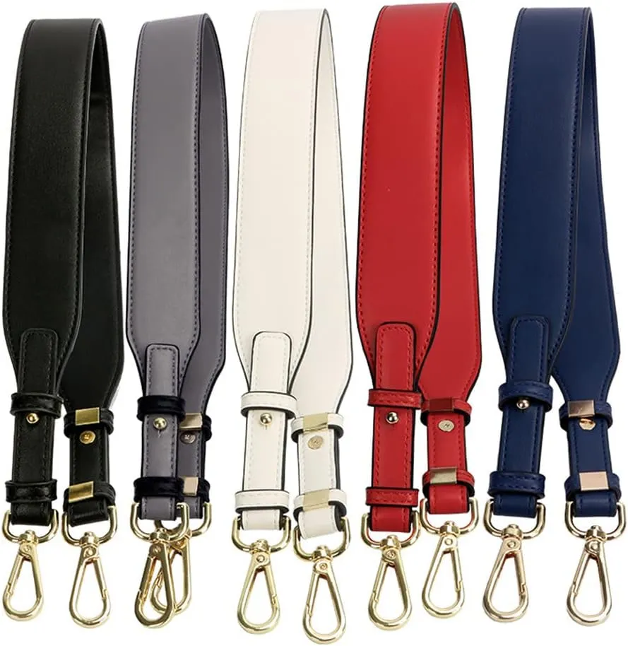 Adjustable Crossbody Bag Straps - Gold Clasps, Navy Blue