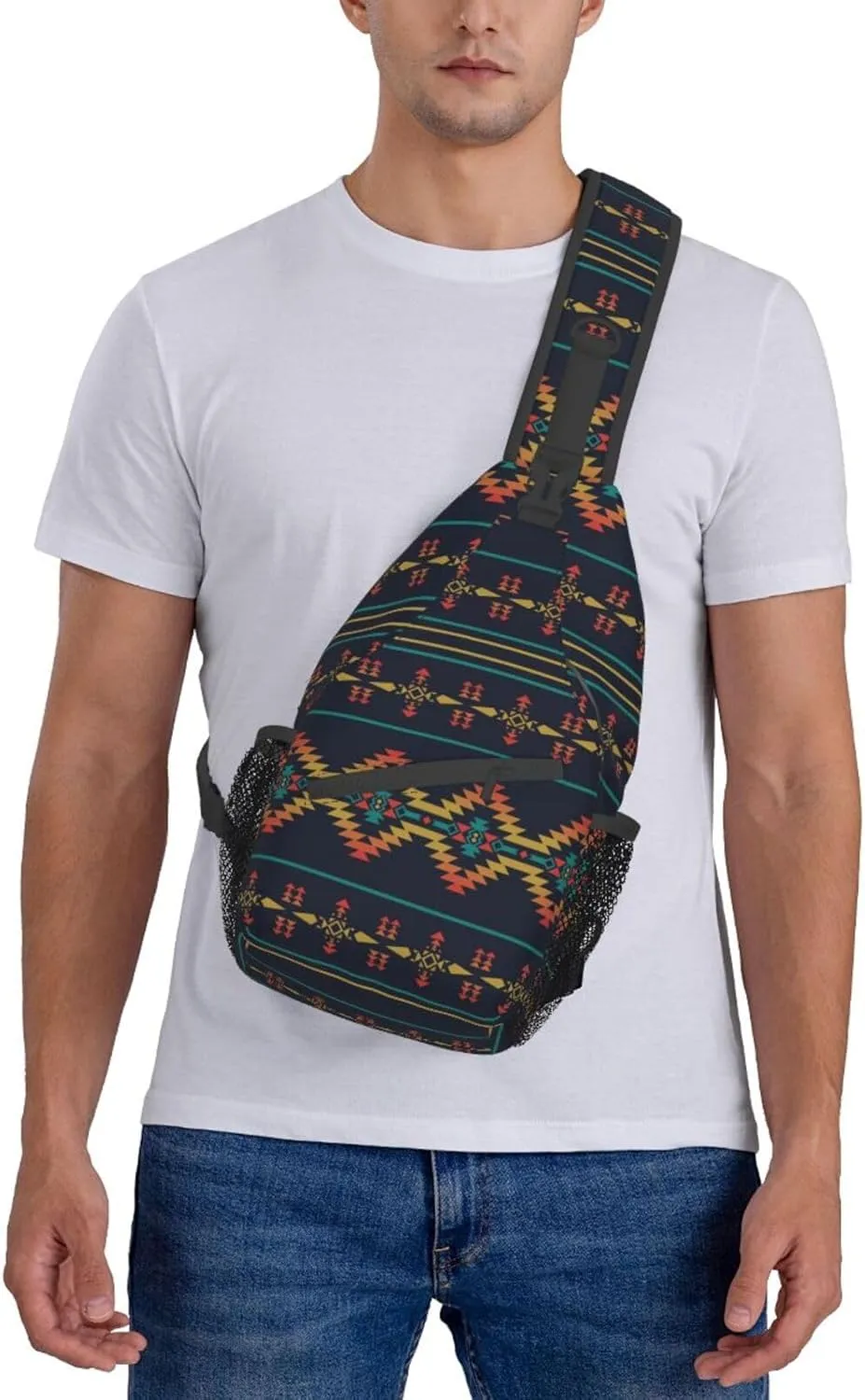 African Art Shoulder Bag African Sling Backpack Daypack Casual Backpack African Ethnic Hiking Bag Backpack Bag