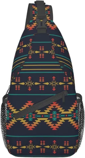 African Art Shoulder Bag African Sling Backpack Daypack Casual Backpack African Ethnic Hiking Bag Backpack Bag