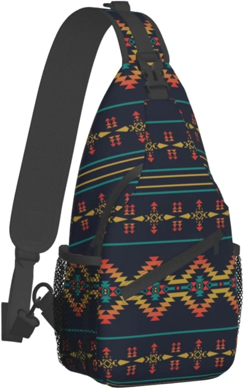 African Art Shoulder Bag African Sling Backpack Daypack Casual Backpack African Ethnic Hiking Bag Backpack Bag