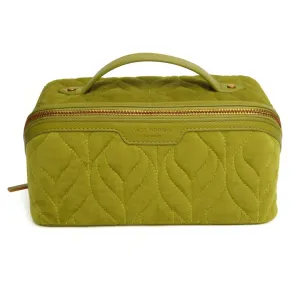 Alice Wheeler Lime Velvet Train Case