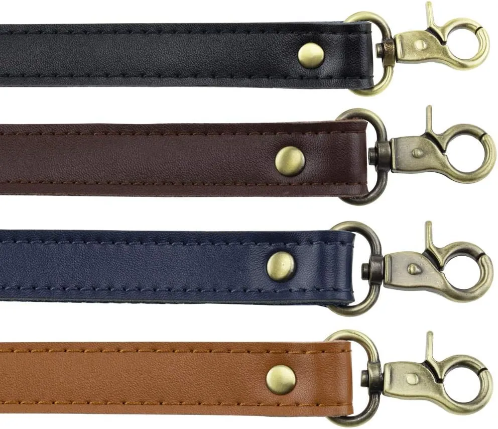Allzedream Genuine Leather Purse Strap Sewing Canvas Replacement Handbag Shoulder Bag 2 Pcs