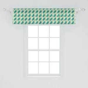 Ambesonne Golf Window Valance Pack of 2, Clubs in a Bag with Shoulder Straps Modern Sports Hobby Illustration, Rod Pocket Curtain Valances for Kitchen Bedroom, 54" X 12", Turquoise and Pale Green