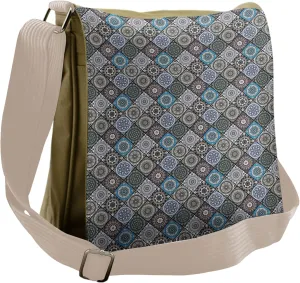 Ambesonne Moroccan Messenger Bag, Antique Cultural Folk, Unisex Cross-body