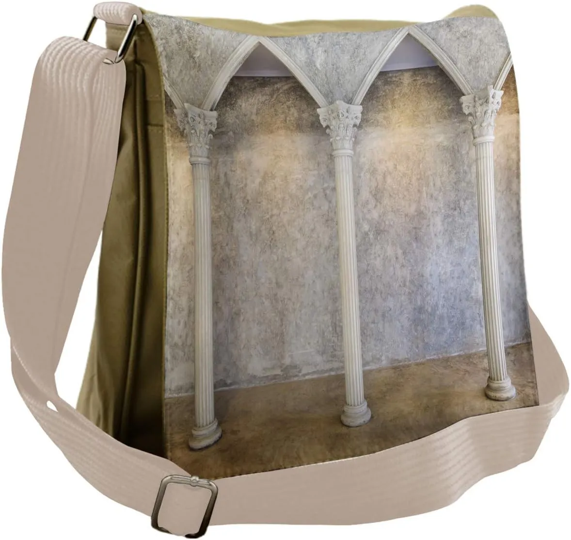 Ambesonne Pillar Messenger Bag, Antique Interior, Unisex Cross-body