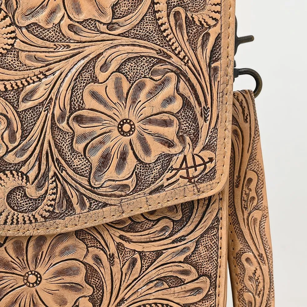 American Darling Briefcase Hand Tooled Genuine Leather Women Bag Western Handbag Purse