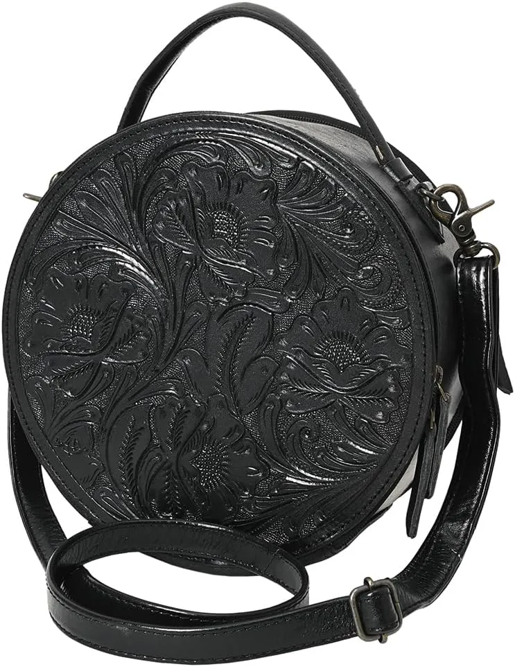 American Darling Canteen Hand Tooled Genuine Leather Women Bag Western Handbag Purse
